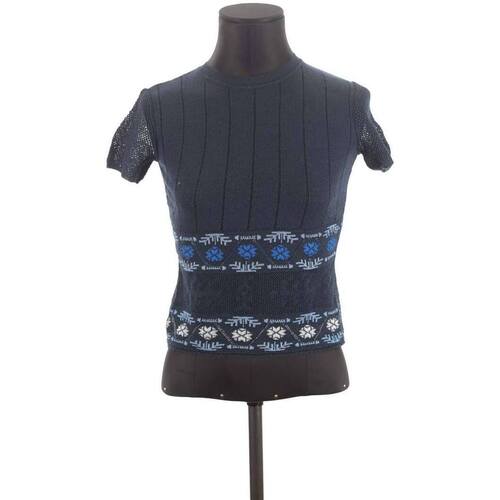 Vêtements Femme Gilets / Cardigans Kenzo T-shirt en lin Bleu