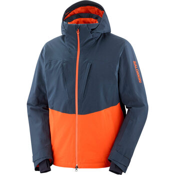 coupes vent salomon  highland jacket m carbon/fiery red 