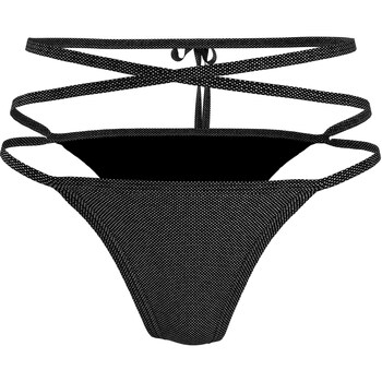 Vêtements Femme Maillots de bain 2 pièces Calvin Klein Jeans String Side Tie Cheeky Noir