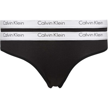 Sous-vêtements Femme Slips Calvin Klein Jeans 2P Thong Noir