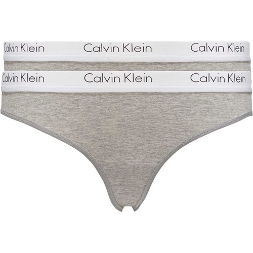 Sous-vêtements Femme Slips Calvin Klein Jeans 2P Thong Gris