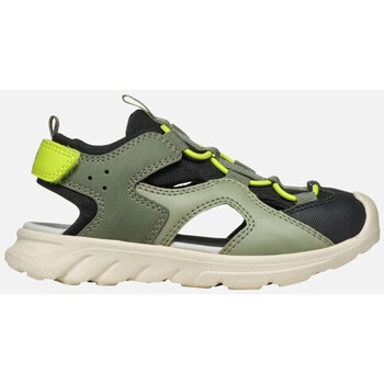 Chaussures Garçon Plaids / jetés Geox J SANDAL AIRADYUM BO vert militaire/citron vert