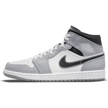 Chaussures Baskets mode clothes Nike AIR JORDAN 1 MID LIGHT SMOKE GREY ANTHRACITE Gris
