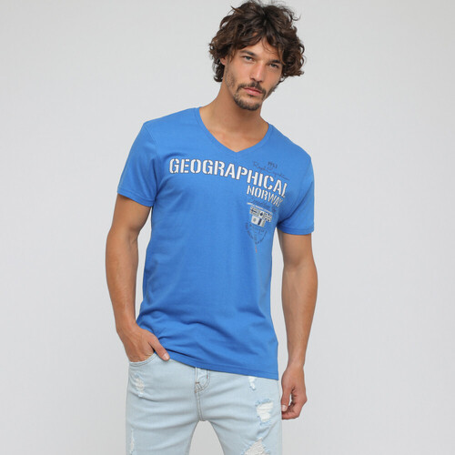 Vêtements Homme T-shirts & Polos Geographical Norway JILITARY t-shirt pour homme Marine