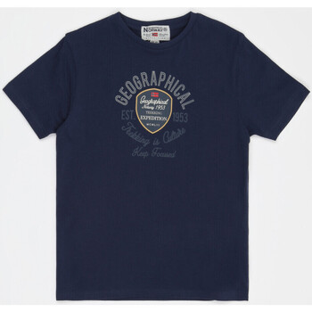 Vêtements Enfant graphic-print organic cotton jacket Black Geographical Norway T-shirt pour enfant Bleu