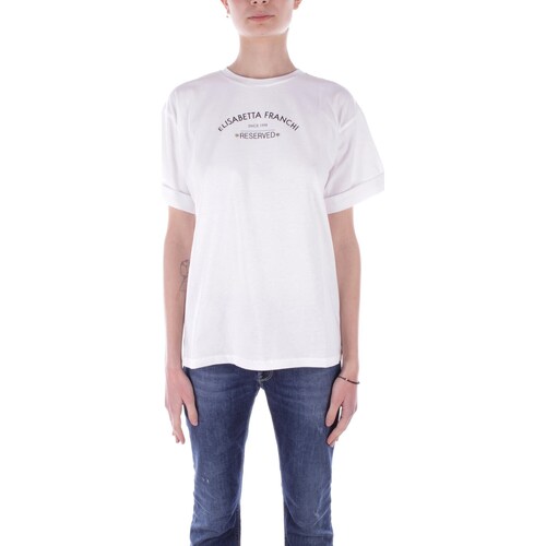 Vêtements Femme T-shirts manches courtes Elisabetta Franchi MA02341E2 Blanc