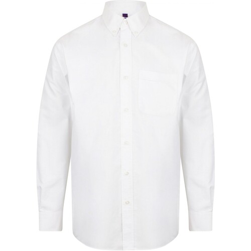 Vêtements Homme Chemises manches longues Henbury Classic Blanc