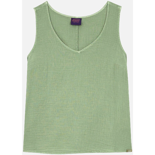 Vêtements Femme T-shirts manches courtes Oxbow Débardeur en coton délavé CALLUMA Vert