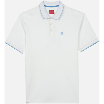 Vêtements Homme Tee Shirt Uni Logo Imprimé Oxbow Polo manches courtes graphique mécanique NAHUA Blanc