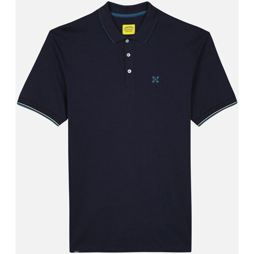 Vêtements Homme Tee Shirt Uni Logo Imprimé Oxbow Polo manches courtes graphique mécanique NAHUA Bleu