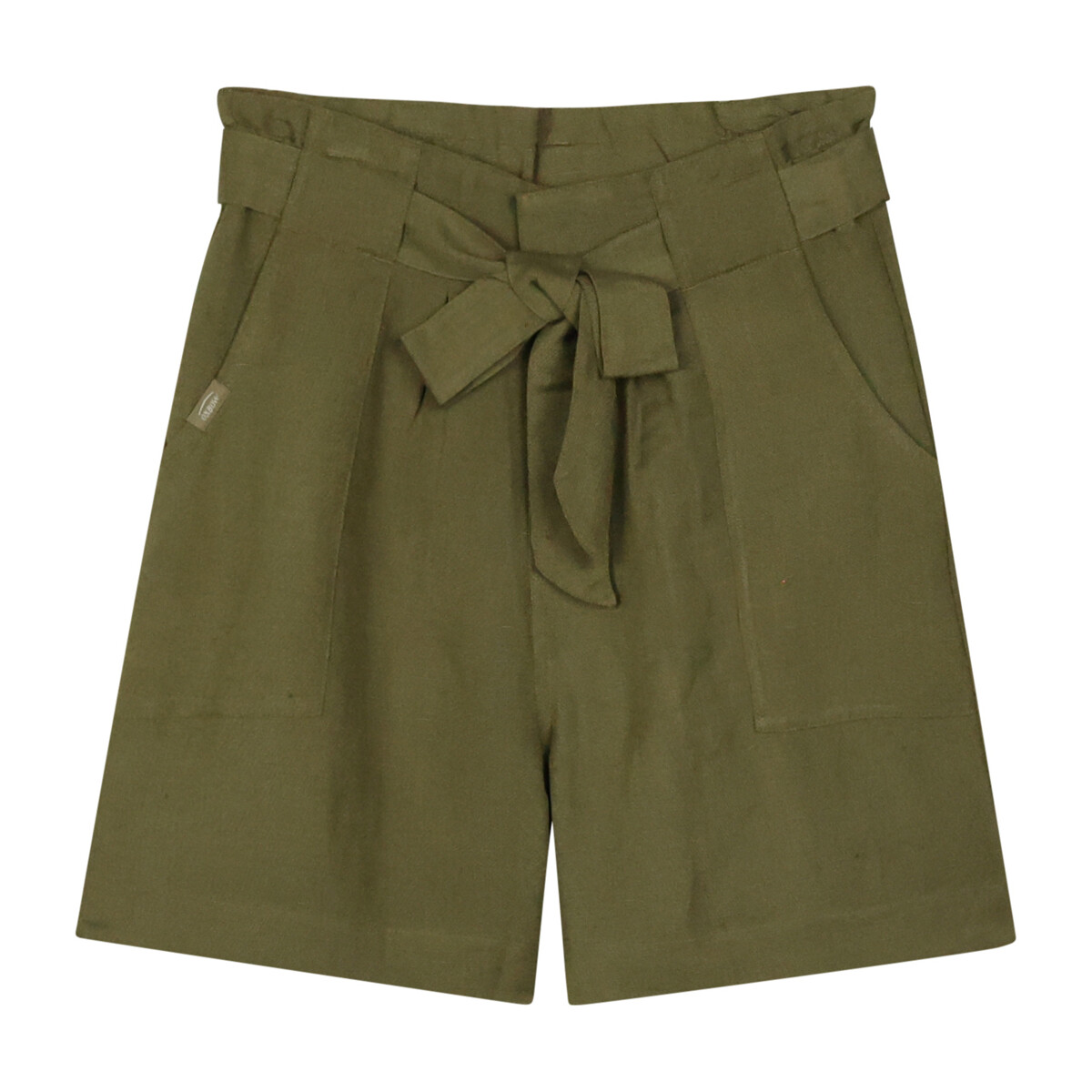 Vêtements Femme Shorts / Bermudas Oxbow Short ceinturé en viscose lin ORNELLA Vert
