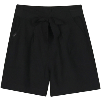 Vêtements Femme Shorts Denim / Bermudas Oxbow Short ceinturé en viscose lin ORNELLA Noir