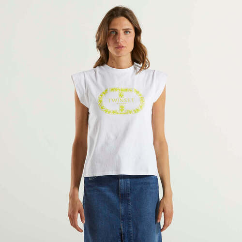 Vêtements Femme men polo-shirts belts accessories footwear-accessories T Caffe Shirts Twin Set  Blanc
