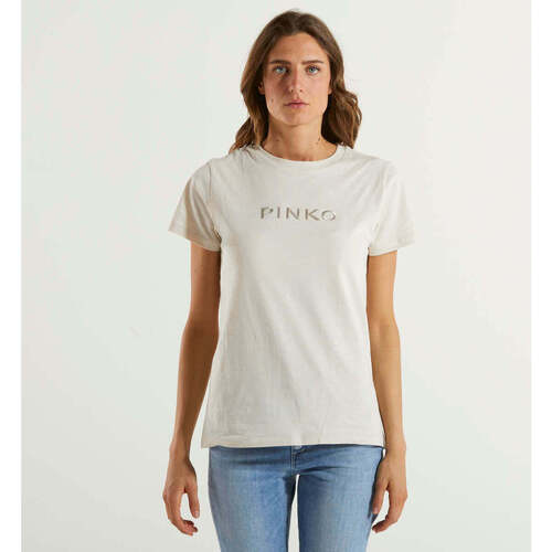Vêtements Femme T-shirts Deluxe manches courtes Pinko  Blanc