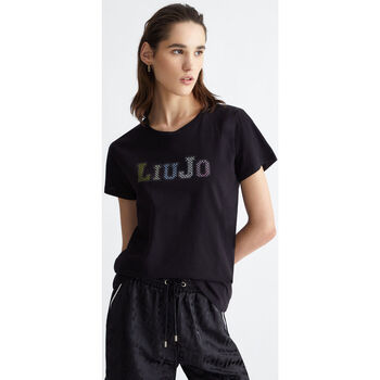 Vêtements Femme Votre numéro de téléphone doit contenir un minimum de 3 caractères Liu Jo T-shirt avec logo Noir
