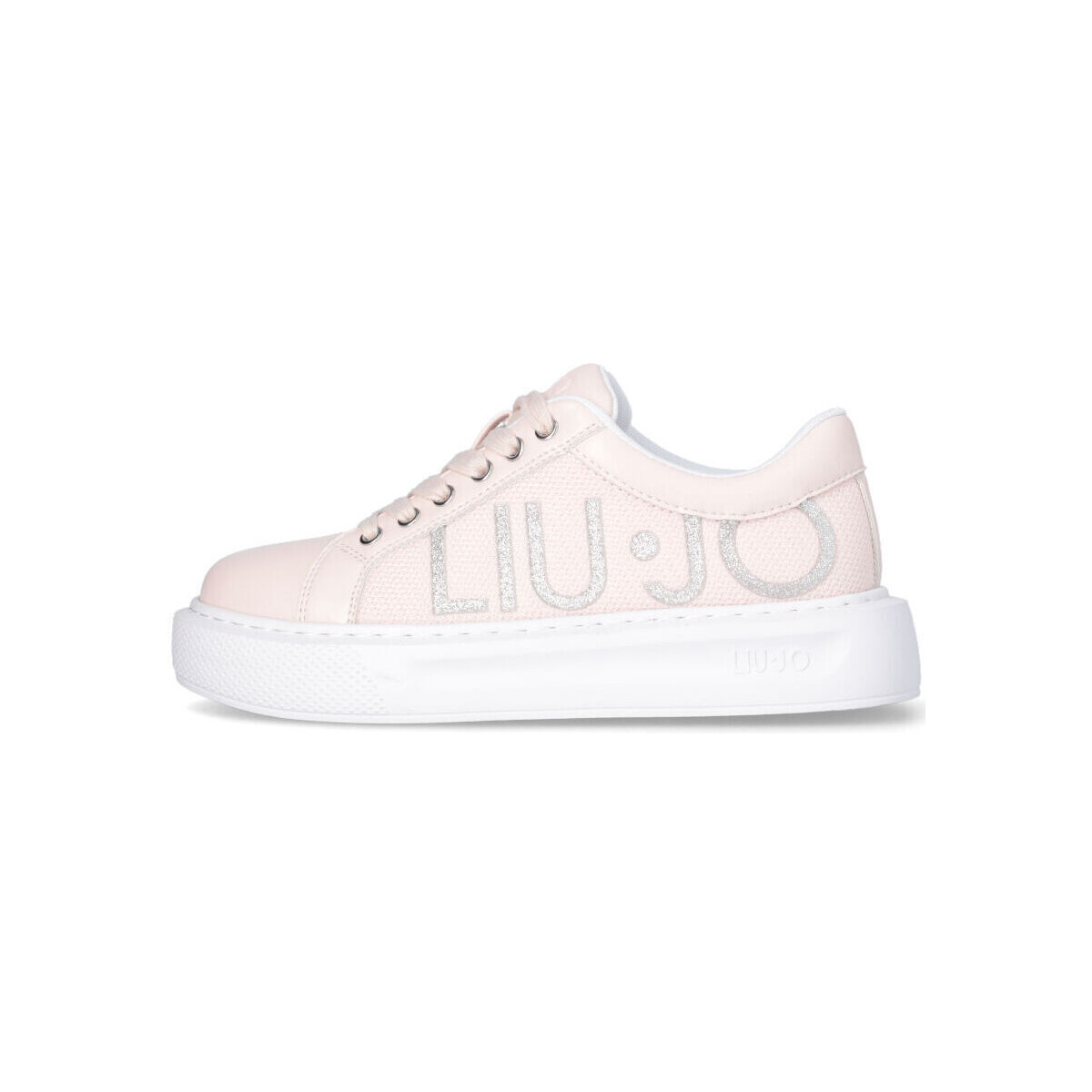 Chaussures Fille Sandales et Nu-pieds Liu Jo Sandales plateforme avec logo glitter Rose