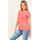 Vêtements Femme T-shirts & Polos BOSS T-shirt femme  en jersey de coton avec logo Rose