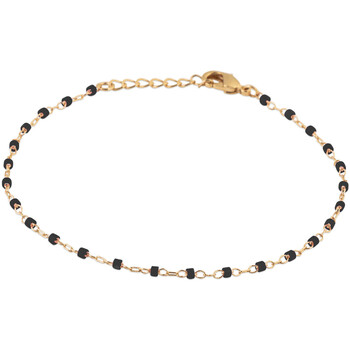 Voir toutes les ventes privées Femme Bracelets Brillaxis Bracelet  plaqué or perles Miyuki noires Jaune