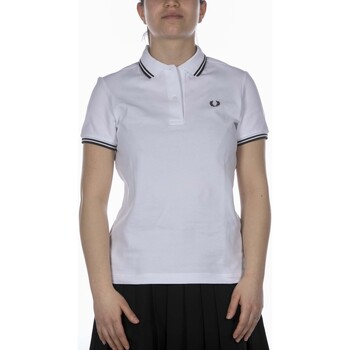 Vêtements Femme T-shirts & Polos Fred Perry Jordan Essential Holiday Plaid Clothing Collection Fred Perry Shirt Blanc