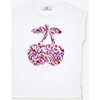 Vêtements Femme logo-print panelled pullover hoodie Le Temps des Cerises TEMPS DES CERISES - T-shirt - blanc Blanc
