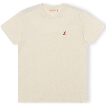 Vêtements Homme T-shirts & Polos Revolution T-Shirt Regular 1343 SUR - Off-White/Melange Blanc