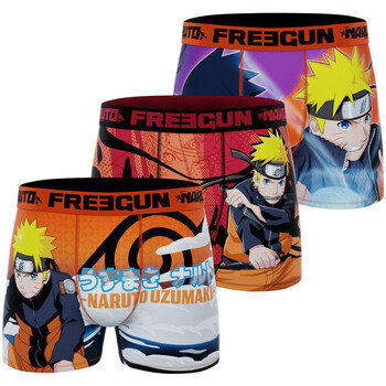 Sous-vêtements Homme Boxers Freegun Lot de 3 boxers homme Naruto Shippuden Orange
