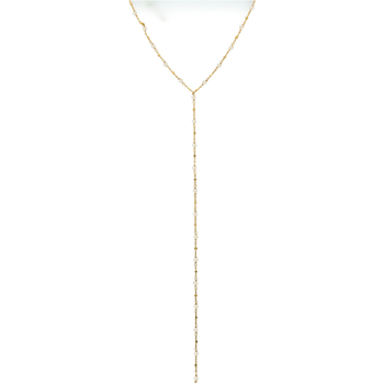 collier orusbijoux  collier cravate argent doré perles naturelles blanches 