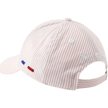 LXH Casquette rayures  Ref 62312 blanche rose Blanc