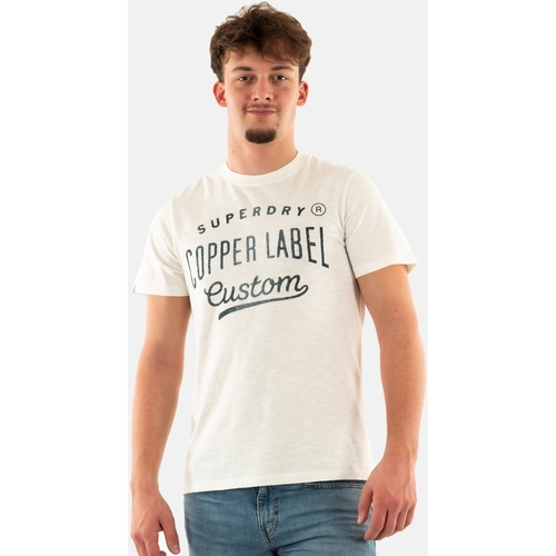 Vêtements Homme T-shirts manches courtes Superdry m1011900a Blanc