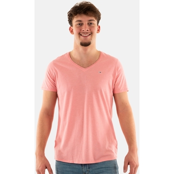 Vêtements Homme T-shirts voight courtes Tommy Jeans dm0dm09587 Rose
