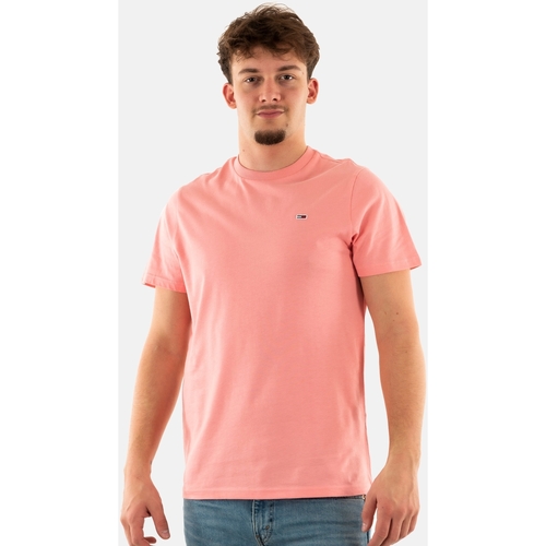 Vêtements Homme T-shirts manches courtes Tommy Jeans dm0dm09598 Rose