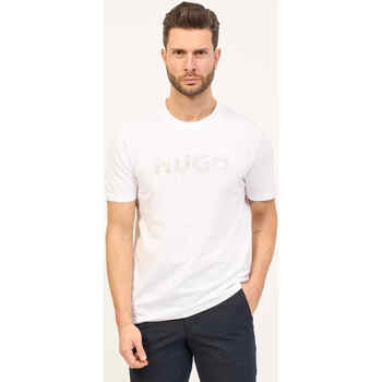 Vêtements Homme T-shirts & Polos BOSS T-shirt homme  Boss blanc à col rond avec logo Blanc
