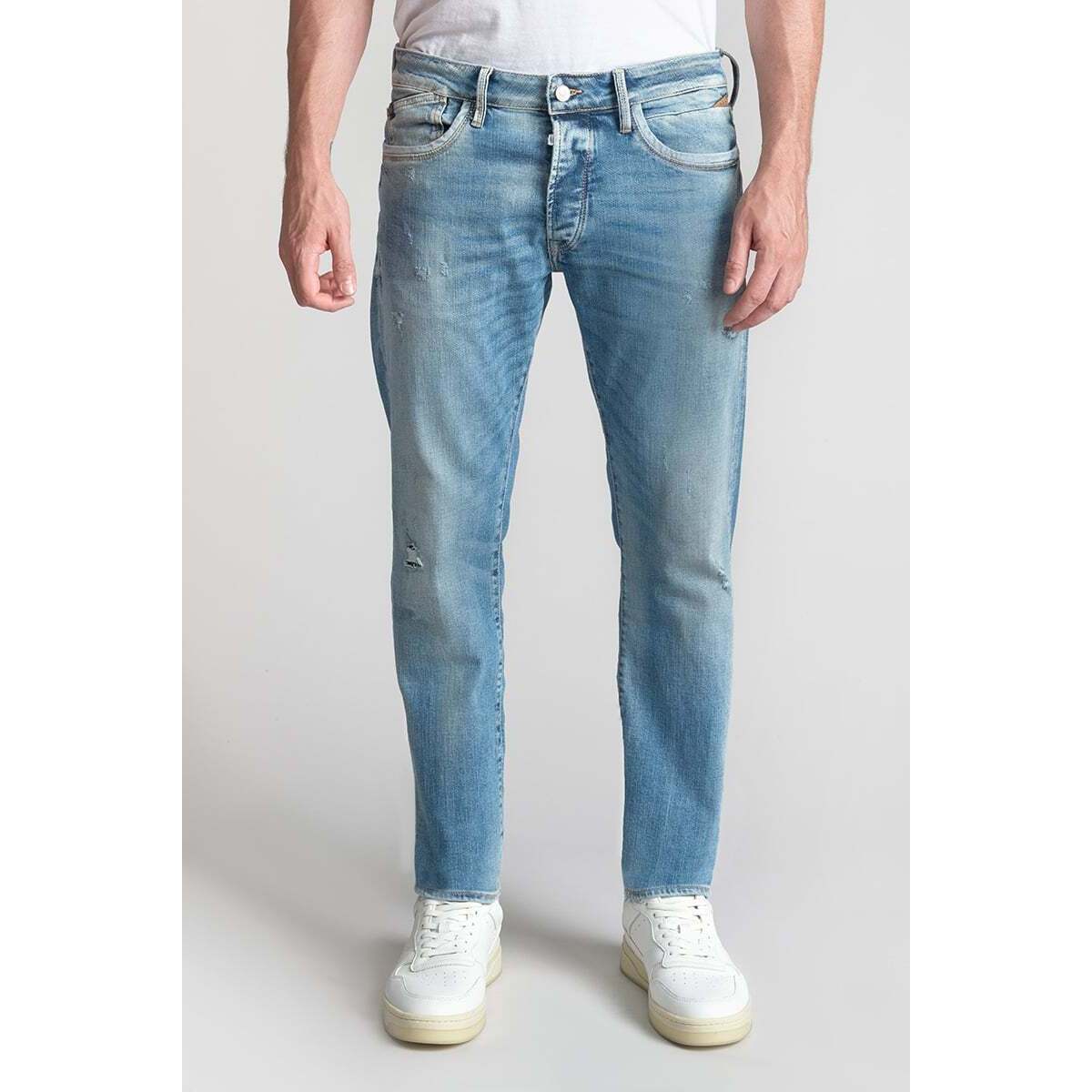 Vêtements Homme Jeans Le Temps des Cerises Camby 700/17 relax jeans destroy bleu Bleu