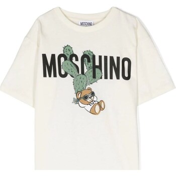 Vêtements Garçon T-shirts manches longues Moschino HTM03RLAA02 Blanc
