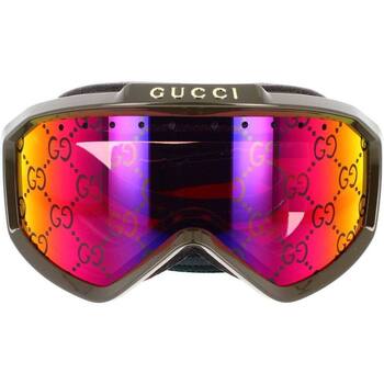 Accessoires Accessoires sport SHOULDER Gucci Occhiali da Sole  Maschera da Sci e Snowboard GG1210S 003 Kaki