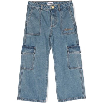 Vêtements Fille Jeans droit Moschino HDP05PL0E20 Bleu