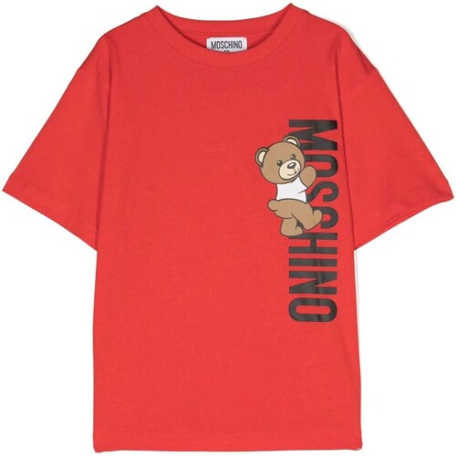 Vêtements Garçon T-shirt En Coton Moschino HVM03RLAA02 Rouge