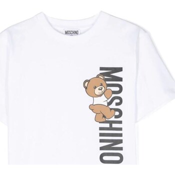 Vêtements Garçon T-shirts manches longues Moschino HVM03RLAA02 Blanc