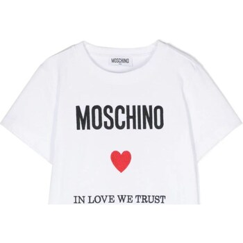 Vêtements Garçon T-shirts manches longues Moschino HOM04KLAA22 Blanc