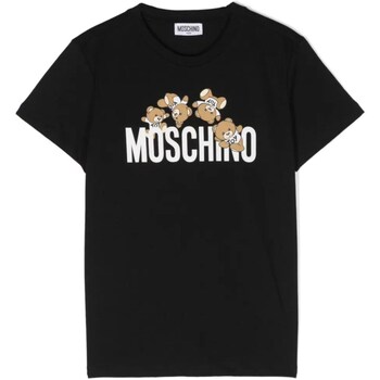 Vêtements Garçon T-shirts manches longues Moschino HMM04KLAA03 Noir