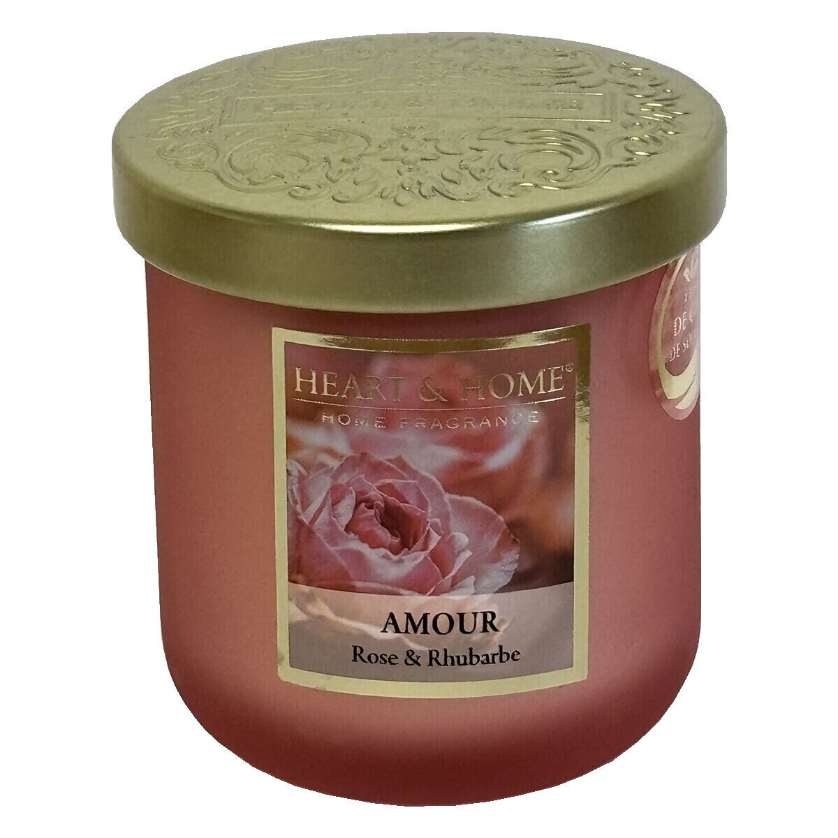 Maison & Déco Bougies / diffuseurs Kontiki Bougie Heart and Home Rose, yuzu et Rhubarbe Rose
