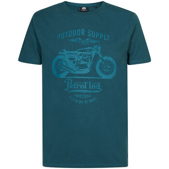 Vêtements Homme logo embroidered ruffled shirt Petrol Industries M-3030-TSR262 Bleu