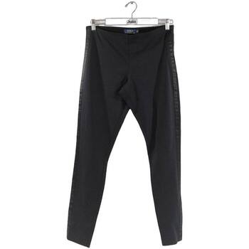 Vêtements Femme Pantalons Ralph Lauren Pantalon slim en coton Noir