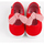 Chaussures Enfant Ballerines / babies Victoria BALLERINE OJALÁ TOILE & SCRATCH & NOEUD RAYURES Rouge