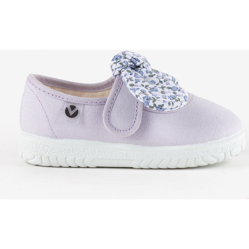 Chaussures Fille Ballerines / babies Victoria OJALÁ LONA PAÑUELO FLORES Rose