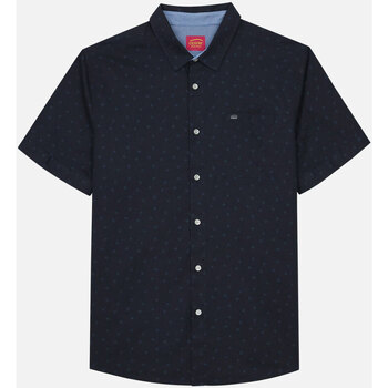Vêtements Homme Chemises manches longues Oxbow Chemise manches courtes microprint CHAKI Bleu