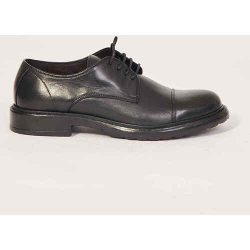 Chaussures Homme Moyen : 3 à 5cm Exton Richelieus  pour hommes en cuir nappa souple Noir