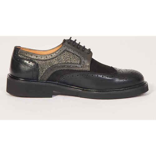 Chaussures Homme Moyen : 3 à 5cm Exton Prague - Chaussures richelieu pour hommes - Noir Noir