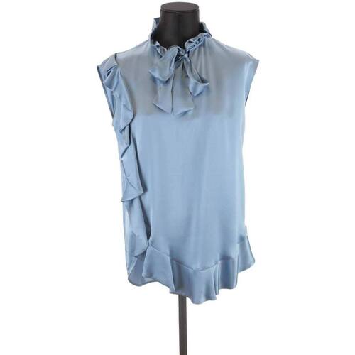 Vêtements Femme Débardeurs / T-shirts sans manche Sandro Top en soie Bleu