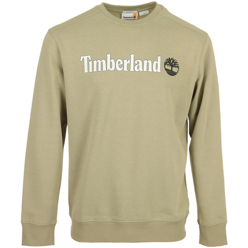 Vêtements Homme Pulls Timberland Linear Logo Crew Neck Beige